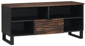 vidaXL Rack de TV - 100 x 33.5 x 46 cm, feito de madeira sólida de manga.