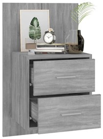 Mesa de cabeceira montagem na parede cinzento sonoma