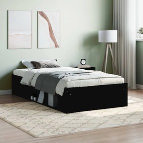 vidaXL Estrutura de cama 90x200 cm preto