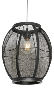 Candeeiro de suspensão oriental preto 35 cm - Rob