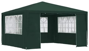 Tenda festas profissional c/ paredes laterais 4x4m 90g/m² verde