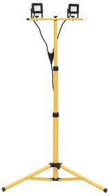 vidaXL Projetor c/ iluminação LED e tripé 2x10 W branco frio