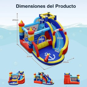 Parque Aquático Inflável 6 em 1 "Skeidbladnir" - 360 x 290 x 200 cm