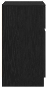 Mesas de cabeceira 2pcs 39x35x65 cm derivados de madeira preto