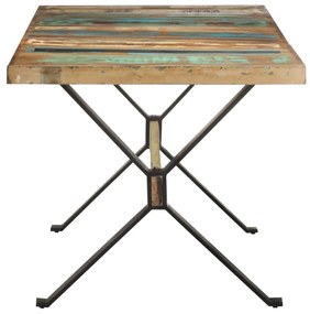 Mesa de jantar 160x80x76 cm madeira recuperada maciça