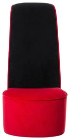 Cadeira estilo sapato de salto alto veludo vermelho