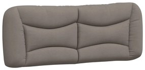 Cama sem colchão 180x200 cm tecido castanho-acinzentado