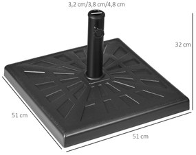 Base para Chapéu de Sol de Resina 19 kg Base para Chapéu de Sol com Ma