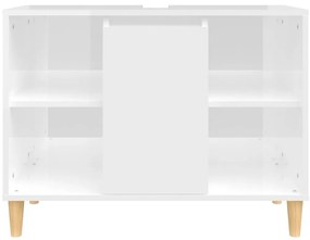 Móvel p/ lavatório 80x33x60 cm deriv. madeira branco brilhante