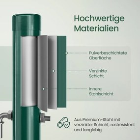 Portão de jardim aço galvanizado 310,1 x 100,1 cm Verde