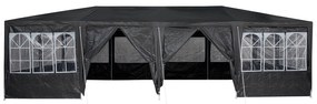 Tenda de Festa com 12 Laterais Antracite 8x4 m PE