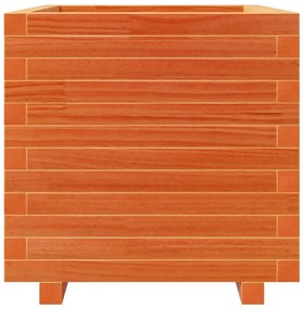 Vaso/floreira de jardim 50x50x49,5 cm pinho maciço castanho mel