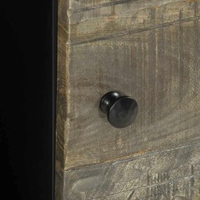Mesa centro cinzento claro 80x50x40 cm madeira mangueira maciça