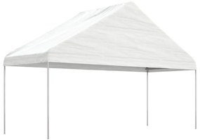 Tenda de Eventos com telhado 4,46x5,88x3,75 m polietileno branco