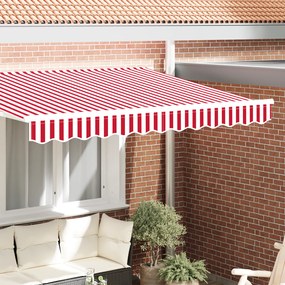Beiral de Toldo para Estrutura de 2,5 m Vermelho e Branco 2,3x0,2 m