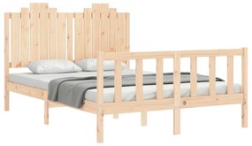 Cama sem colchão 140x190 cm madeira de pinho maciça