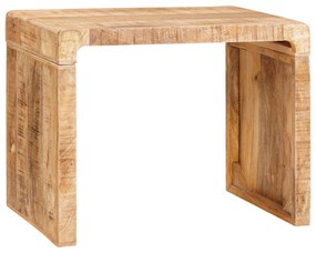 vidaXL Mesa de apoio Castanho 60 x 35 x 46 cm Madeira de manga maciça