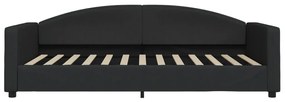 Sofá-cama 100x200 cm tecido preto