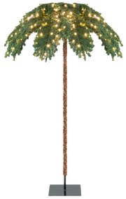 Palmeira de Natal Artificial 180 cm  Pré-Iluminada com 250 Luzes LED 813 Dicas Estrutura articulada com suporte