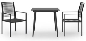 3 pcs conjunto de jantar para jardim