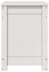 Caixa de arrumação 60x32x45,5 cm madeira de pinho maciça branco