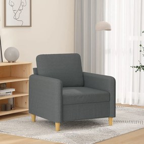 vidaXL Poltrona 60 cm tecido cinzento-escuro