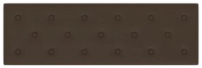 Painel parede 12 pcs 90x30 cm couro artificial 3,24 m² castanho