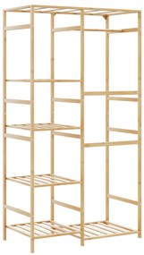 Roupeiro com prateleiras 100x50x184,5 cm bambu