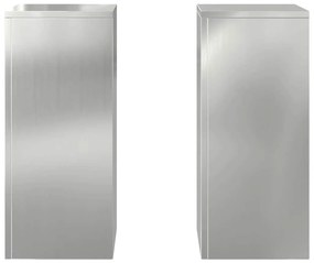 Suportes para Plantas Externos Pilar 2 pcs 24x24x55 cm Aço Galvanizado