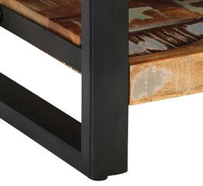 Mesa de cabeceira multicor 35x34x45cm madeira maciça recuperada