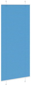 Azul Plissada Cega 90x200 cm Largura Tecido 89,4 cm Poliéster