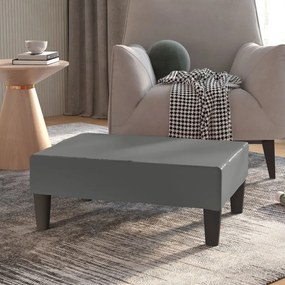 vidaXL Apoio de pés 78x56x32 couro artificial cinzento