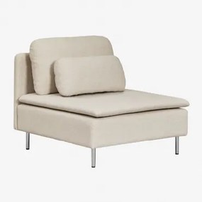Módulo Central Para Sofá Modular Oriol Tecido Creme Bege - Sklum