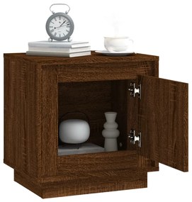 Mesas cabeceira 2 pcs 44x35x45 deriv. madeira carvalho castanho
