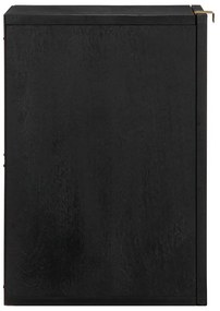 Armário suspenso p/ WC 38x33x48 cm derivados de madeira preto