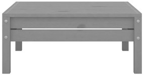 4 pcs conjunto lounge de jardim pinho maciço cinzento