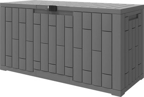 Outsunny Baú de Arrumação Exterior 227 L, Resistente à Água e aos Raios UV, com Fechadura, Cinzento | Aosom Portugal