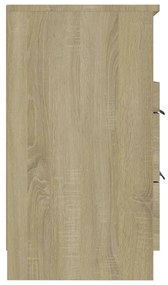 Mesa de cabeceira madeira processada carvalho sonoma
