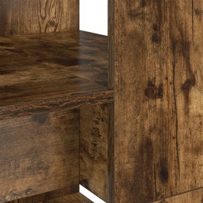 Secretária com Armazenamento Castanho Fumado 113x54x120 cm Madeira Eng