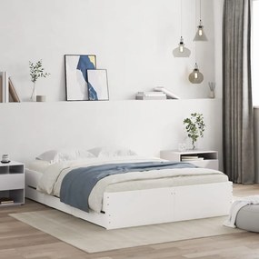 vidaXL Estrutura de cama c/ gavetas 120x200cm derivados madeira branco