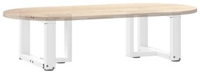 Pés para mesa de centro em forma de T, 2 peças, branco, 50x25x(30-31)