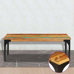 Mesa de centro 100x60x35cm madeira recuperada maciça