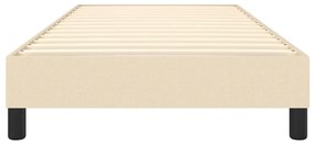 Estrutura de cama sem colchão 100x200 cm tecido cor creme