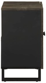 Armário para lavatório 62x33x58 cm madeira maciça manga preto