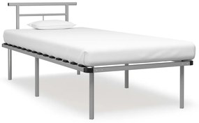 Estrutura de cama 90x200 cm metal cinzento