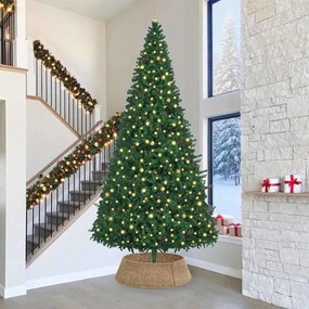 vidaXL Collar para Árvore de Natal Castanho 105 x 105 x 28 cm