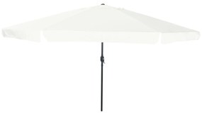 Parasol de Jardim vidaXL ø395x245 cm Branco Areia