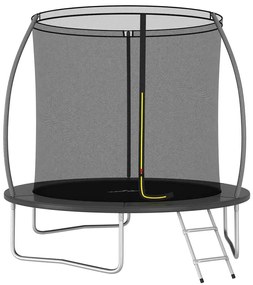 Conjunto de trampolim redondo 244x55 cm 100 kg