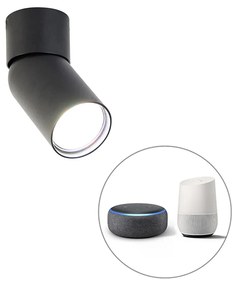 LED Foco moderno inteligente preto com Wi-Fi GU10 - Falo Moderno