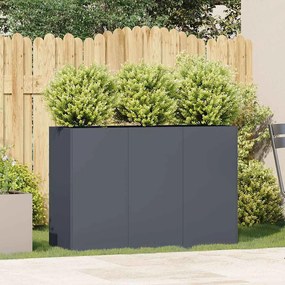 Vaso/floreira 120x40x80 cm aço laminado a frio antracite
